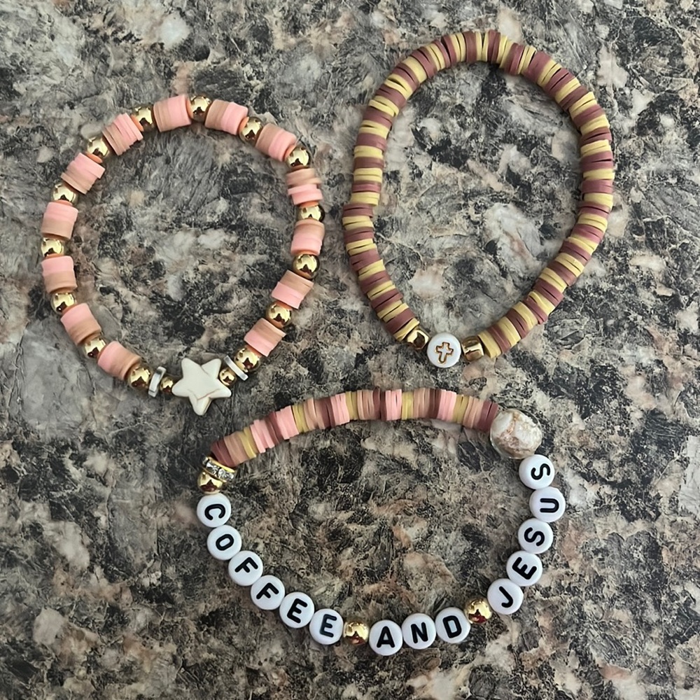 Coffee and Jesus Bracelet Set